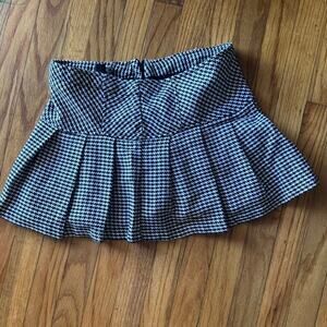 Cherokee Houndstooth Pleated Mini Skirt Skort - Girls' Size XL (14/16)